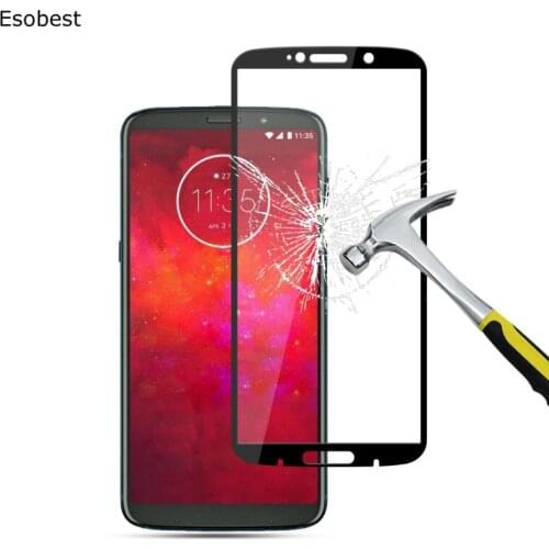 Esobest Full coverage Tempered glass for Motorola Moto Z3 Play glass screen protector for Motorola moto z3 play screen film