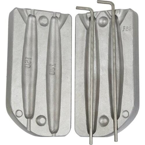 Mould lead fishing olive Inline gr.150-200 F 68