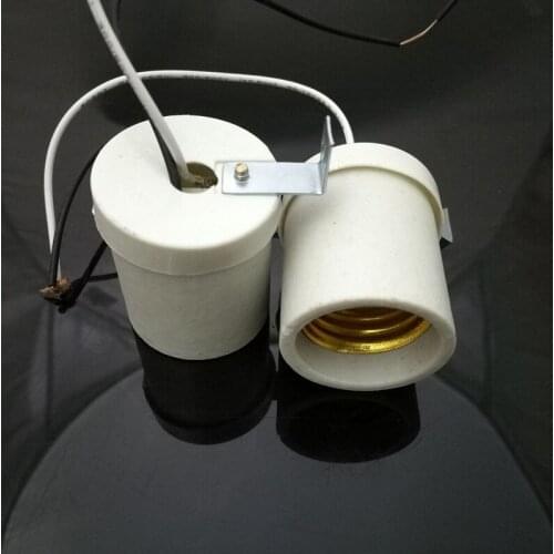 Lampholder E27 ceramic lamp holder screw base wire L bracket x10