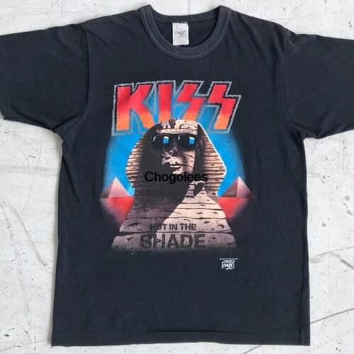 80s KISS Hot In The Shade Sphinx T Shirt. Vintage 1989 KISS Hot In The Shade Tour 1990 Backstage Pass Heavy Metal Rock Tee