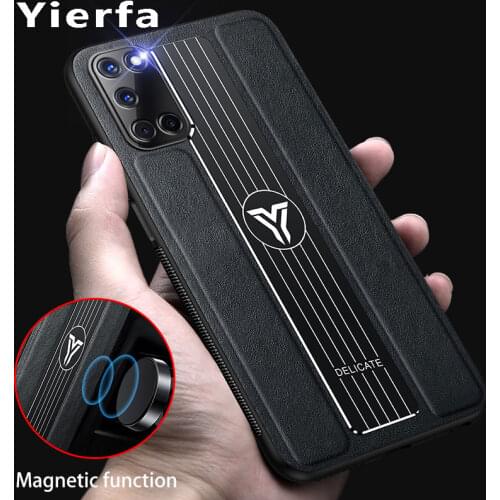 Shockproof Case For OPPO A52 Case Silicone Bumper Metal Magnetic Leather Back Cover For OPPO A72 A92S A8 A53 2020 Phone Cases