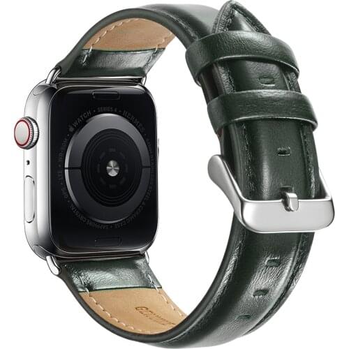 Cow Strap for Apple Watch Watch Series 6 5 4 3 2 1 Leather band for iWatch SE 38mm 42mm 40mm 44mm Belt Bracelet Watchbands