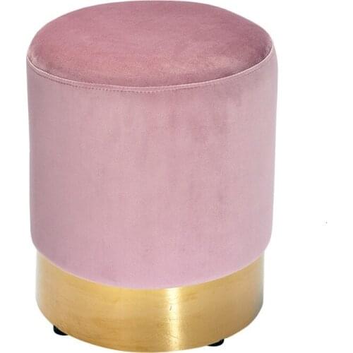 Nordic light luxury small round stool fabric stool tea table pier sofa stool creative shoes stool home toilet stool