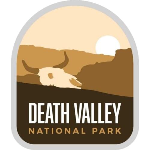 Vagabond Heart Death Valley National Park Weatherproof Vinyl Sticker | size: 5 inches