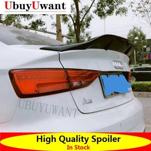 Fit For Audi A3 2015 2016 2017 2018 2019 ABS / Carbon Fiber Exterior Rear Spoiler Tail Trunk Boot Wing Decoration Car Styling