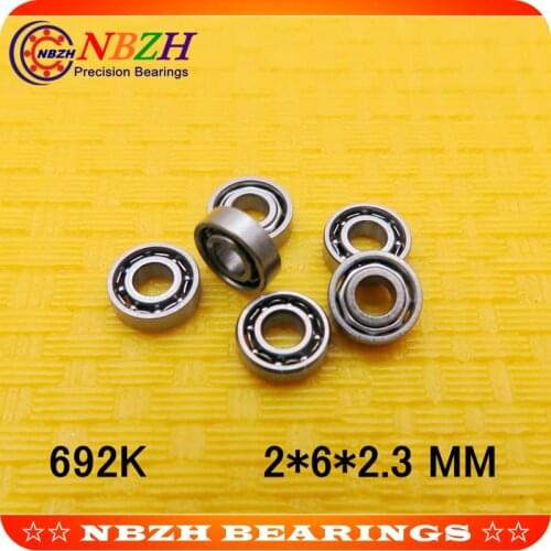 High Quality 692A MR619/2 692 OPEN 2*6*2.3 mm open metric miniature deep groove ball bearing S692 692K