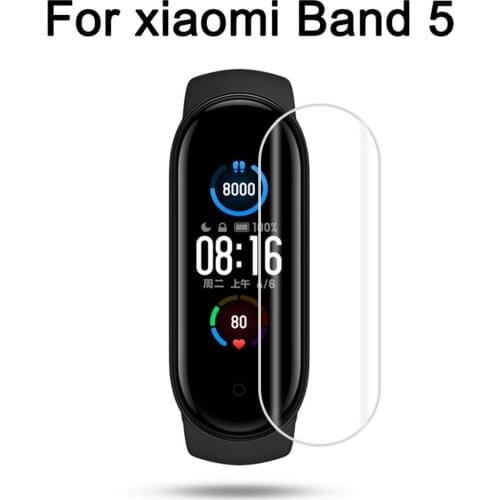 3pc Protector film For Xiaomi Mi Band 5 TPU nano HD rsoft film clear Premium Screen Broken-proof Full Cover Bracelet Accessories