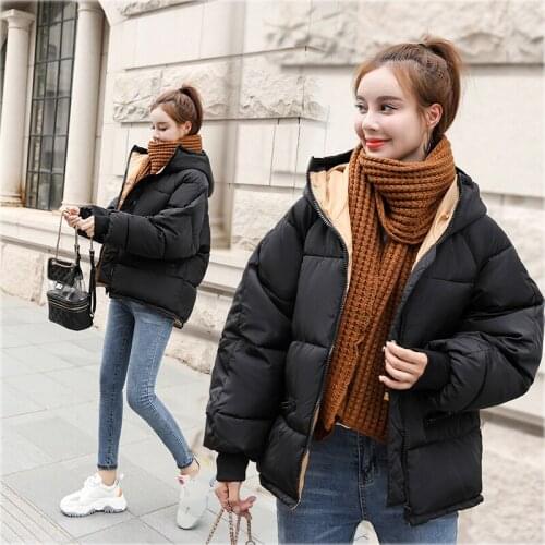 Korean Style Winter Jacket Women Hooded Oversized Bubble Thick Female Cold Coat Outwear Short Warm Womens
