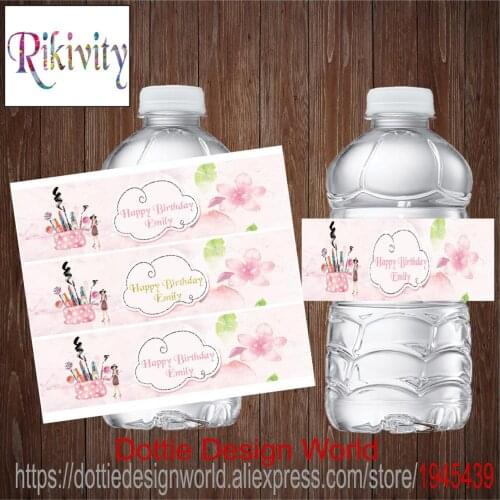 Rikivity 20 Pcs Personalized Wedding Water Bottle Wine Champagne Label Candy Bar Wrapper Sticker Baby Shower Birthday Decoration