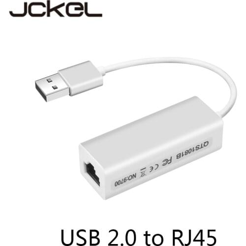 JCKEL Super Speed USB 2.0 to RJ45 USB2.0 to Ethernet Network LAN Adapter Card 10Mbps Adapter for windows7 PC Laptop LAN adapter