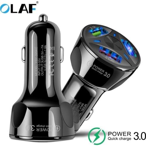3 Ports USB Car Charger Quick Charge 3.0 Fast Car Cigarette Lighter For Samsung Huawei Xiaomi iphone Car Charger QC 3.0 Charger