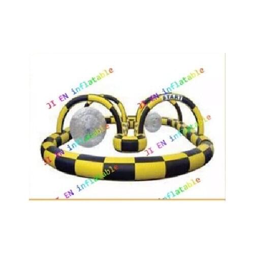 Free air ship to door, 1 pc 3m inflatable dart board,1 pc 2.5m cash catch booth and 1 pc inflatable air track, 2 zorb balls