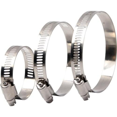 Free Shipping Stainless Steel Worm Drive Hose Clamp for Water Fuel Pipe Tube Clips Various Pipes Automotive Mechanical Use