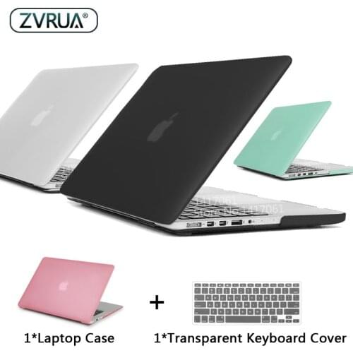 ZVRUA Best Laptop Case For MacBook 13 15 inch Pro with Retina A1502 A1398 / CD ROM A1278 A1286 + Keyboard Cover