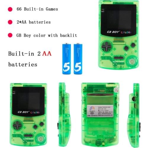 GB Boy Colour Color Handheld Game Player 2.7 Portable Classic Game Console Consoles With Backlit 66 Built-in Games tetris