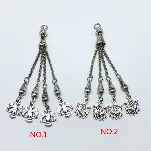 JunKang 2pcs Turkey two-headed eagle The national emblem Beads pendant DIY handmade bracelet necklace jewelry accessories
