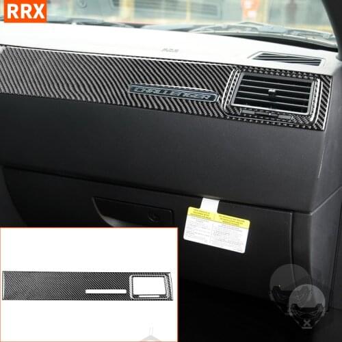 Carbon Fiber Co-pilot Board Trim Cover Sticker For Dodge Challenger 2008-2014 Air Vent Frame Modified Interior Car Accessories