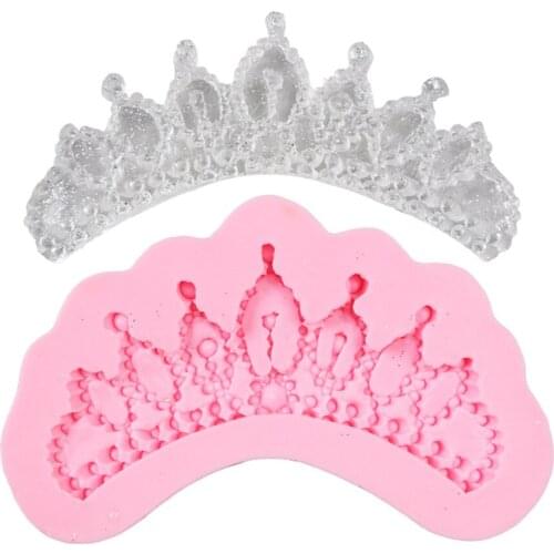 Crown shape silicone mold fondant cake mold chocolate fudge mold baking tools