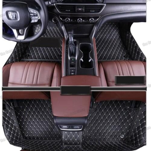 Lsrtw2017 leather car floor mats for honda accord 2018 2019 2020 10 x accessories interior parts carpet 2021 door cover x seat