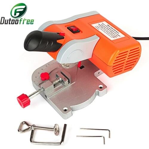 45 Degree Mini Cutting Machine Bench Cut-off Saw Steel Blade Diy Tools For cutting Metal Wood Plastic With Adjust Miter Gauge