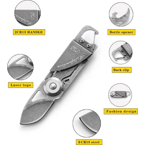 Mini Multi Function Outdoor Tactical Rescue Tools Folding Hunting Knives for Self-Defense Survival Climbing Riding Camping