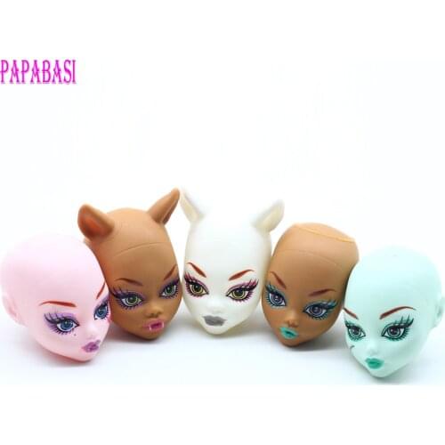 Soft Plastic Practice Makeup Doll Heads For Monster Doll BJD Dolls Practicing Makeup Monster Head Without Hair