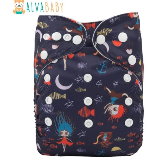 New Arrival! Alvababy Washable Pocket Diaper Reusable Nappy with 1pc Insert