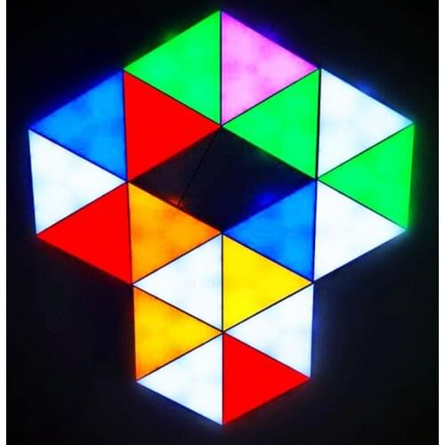 New App Control Touch Sensitive Colorful Modular Triangle Quantum Lamp LED Night Light Hexagon Light DIY Assembly Quantum Lights