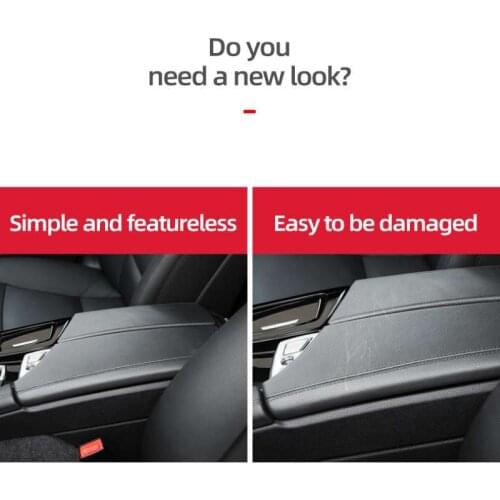Suitable for 11-17 BMW 5 Series modified Alcantara Flip fur center control armrest box cover interior accessories