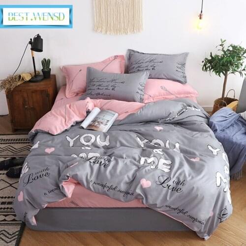 Bedclothes Luxury Jacquard Bedclothes 3d Rose Wedding Flat Bed Linen 100% Microfibre Bedding Set Duvet Cover Housse De Couette