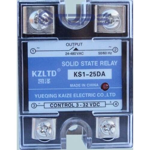 With lamp single-phase solid state relay DC to AC 25A non-contact solid state relay contactor 24V5V380V