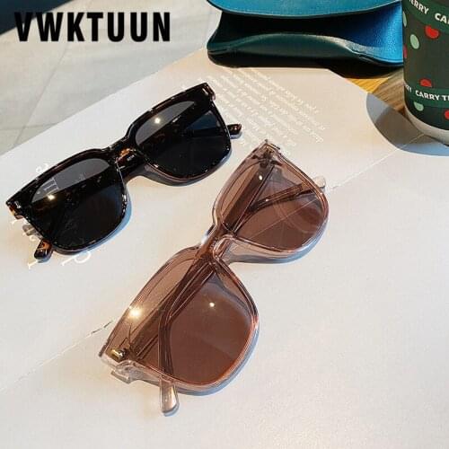 VWKTUUN Sunglasses Women Vintage Square Sun Glasses For Men Couple Rivet Frame Glasses Driving Driver UV400 Eyewear