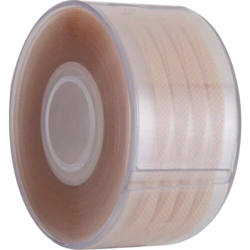 Waterproof Invisible Double Eyelid Strips Lace Hooded Eye Lift Tapes Brown