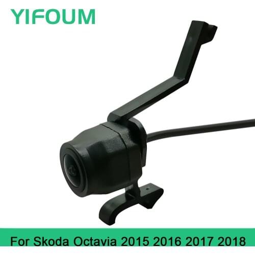 YIFOUM HD CCD Car Front View Parking Night Vision Positive Waterproof Logo Camera For Skoda Octavia 2015 2016 2017 2018
