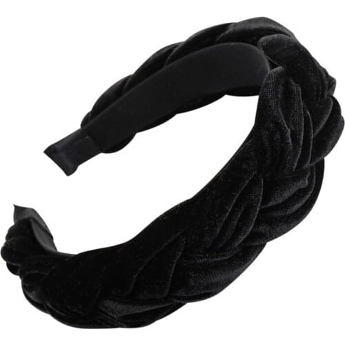 Home&Nest Womens Velvet Braid Cross Knotting Head Band Floral Sweet Women Fashion Headband Cloth Solid Girl Hair Accessories