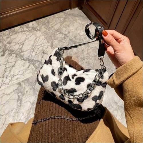 Cow Dots Women Shoulder Handbags Classic Texture Delicate Creative Chic Ladies Hobos Totes Female Messenger Bags Purse