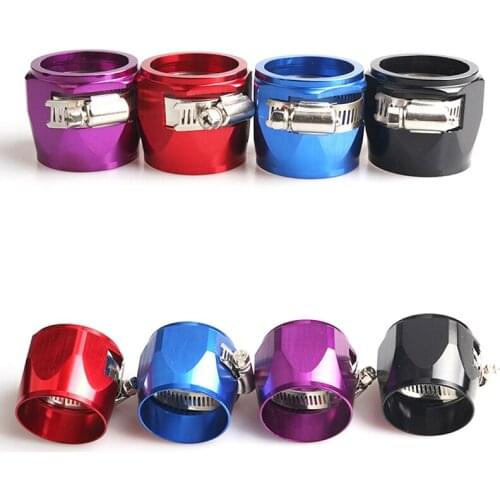 1PC AN4/AN6/AN8/AN10/AN12 Car Clamp Oil Fuel Hose Clamp Line Finisher Aluminum Car Modification Accessories