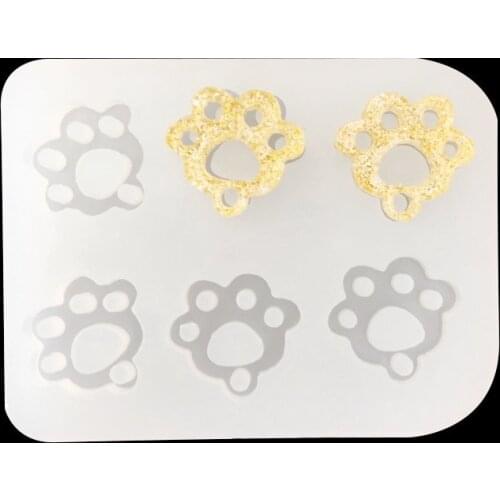 1Pcs Resin Silicone Mold Cat Paw Pendant Molds Uv Epoxy Resin Mold For Diy Children Gift Jewelry Crafts Making Tools