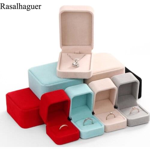 12/6/6/4pcs/Dozne Velvet Jewelry Package Box Rings Stud Earrings Bracelet Organizer Necklace Jewellery Box Organizer Wholesale