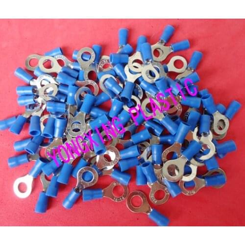 200pcs/bag RV2-6 insulated terminal block suit cable1.5-2.5mm2 6.3