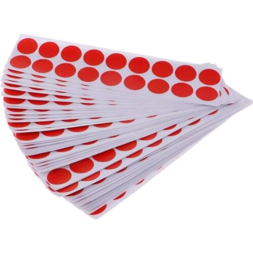 2700pcs Target Sticker Adhesive Round Pasters Paper Sticker Red