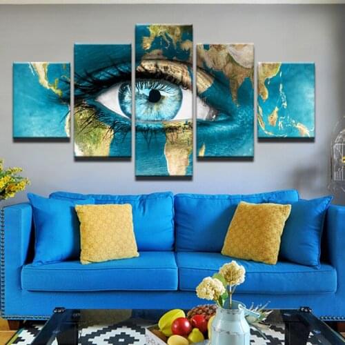 5pcs DIY Diamond Painting Blue Earth Eyes Full Square Diamond Embroidery Mosaic Picture Of Rhinestone H357