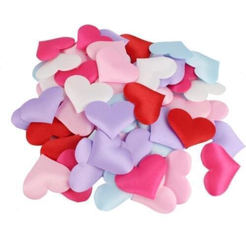 50/100/200pcs/lot Love Heart Shaped Sponge Petal For Wedding Decorative Handmade DIY Petals Birthday Table Wedding Party Supply
