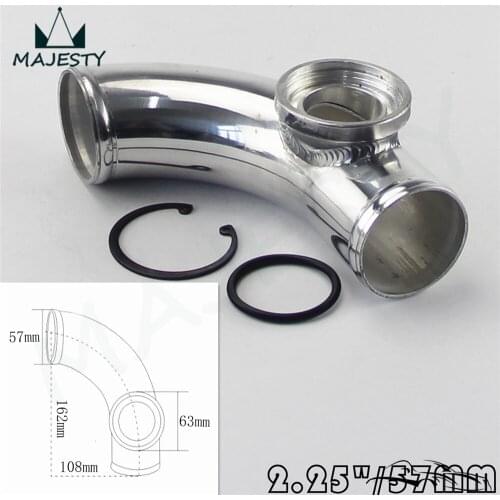 90 Degree 2.25" Flange Adapter Piping For H**KS SQV BOV Blow Off Valve Tube Pipe