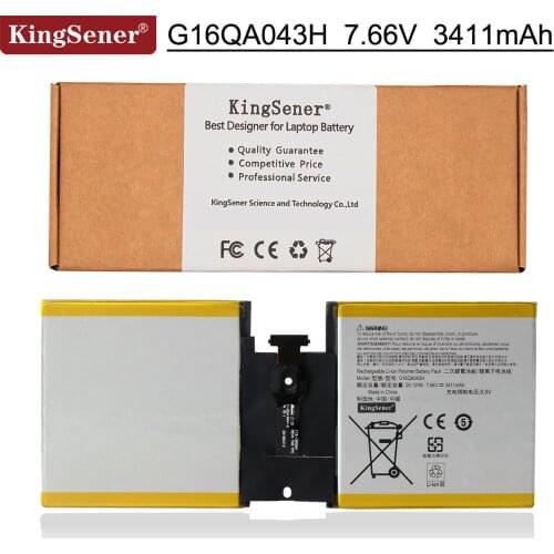 KingSener G16QA043H Laptop Battery For Microsoft Surface Go 1824 4415Y Tablet PC 2ICP4/76/76 7.66V 26.12Wh
