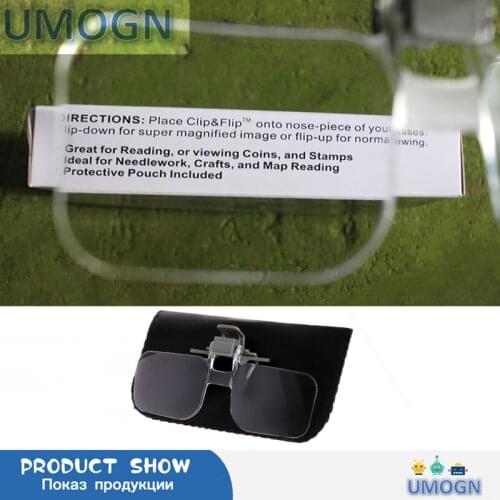 ANENG 2X Glasses Style Magnifier Magnifying Glass with Clip For Reading