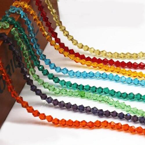 Free Shipping multi color2,3,4,6,8mm Czech Glass crystal beads,rhombus crystal beads, bracelet necklace Jewelry Making