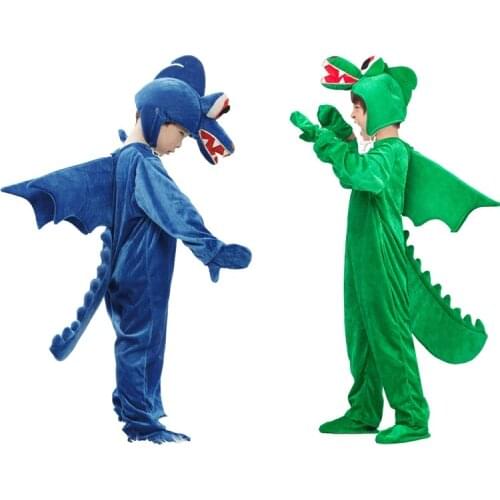 Children dinosaur costume performance Cosplay Clothing dinosaur Costumes Jumpsuit 90-150cm S-4XL size