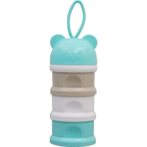 Baby portable detachable milk powder color milk powder box frog head three-layer bear head snack milk powder box