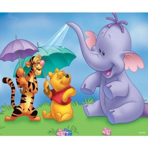 Disney 5D Diamond Painting Kit Set Full Square Pooh and Tigger Friends Cross Stitch Diamand Art Diamant Cartoons Animal Mosaic